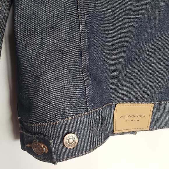 Akiabara Dark Wash Rigid Cotton Denim Jacket 4 - Picture 5 of 9